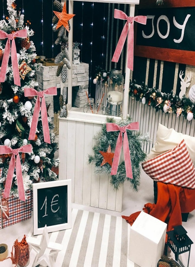 TONIFUL Pink Rose Gold Velvet Ribbon 1 Inch x 25yds, Vintage Velvet Ribbons, for Christmas Wreath Decoration Handmade Craft Ornaments Gift Wrapping & Bow Making, Valentine's Day Bouquet Packaging - Image 4